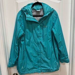 Columbia Aqua Blue Hooded Jacket